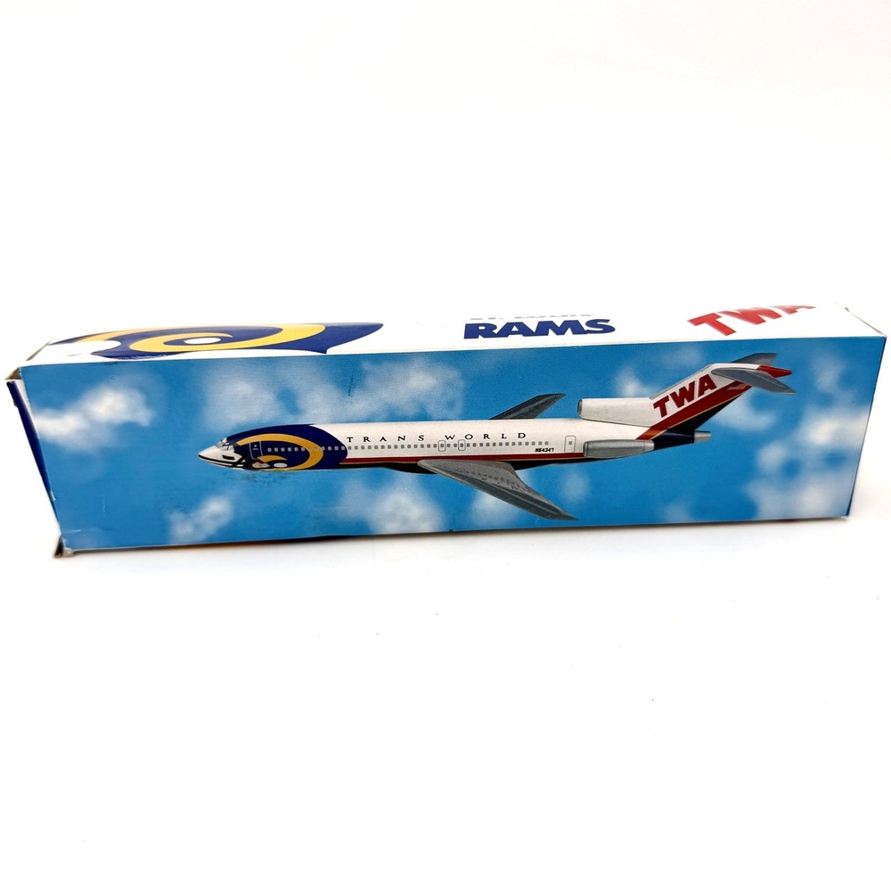 1:200 TWA St. Louis Rams Boeing 727-200 Plane Model Kit Plastic Flight NEW